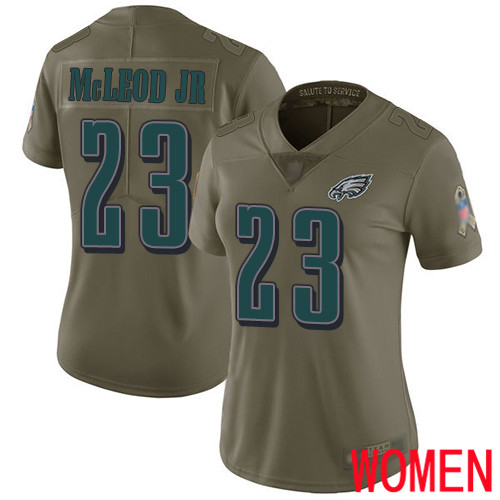 Women Philadelphia Eagles #23 Rodney McLeod Limited Olive 2017 Salute to Service Football NFL Jersey